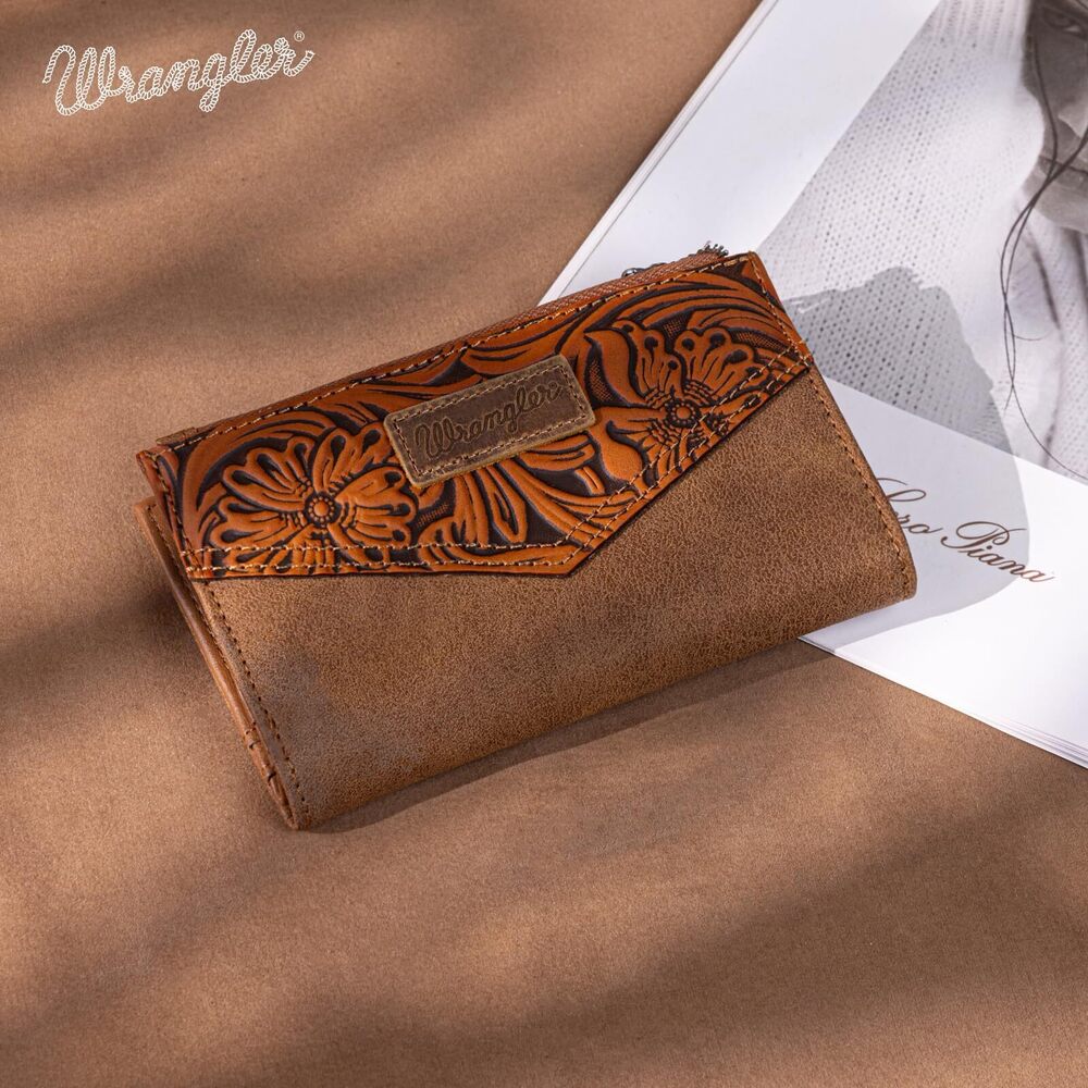 3035 × Wrangler Small Wallet Designer Bifold Wallet Embossed Wallets, Card - Picture 6 of 6